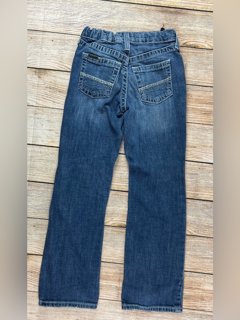Ariat Boys B4 Relaxed Hugo Bootcut Denim Blue Jeans Size 10